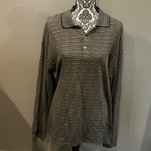 Jhane Barnes Multicolor Patterned Polo Size Large